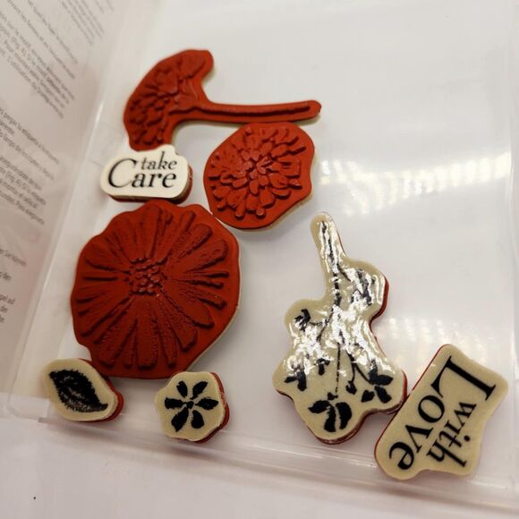 Stampin Up Love & Care Cling Stamp Set Unmounted Flowers Friend Cardmaking - Picture 3 of 4